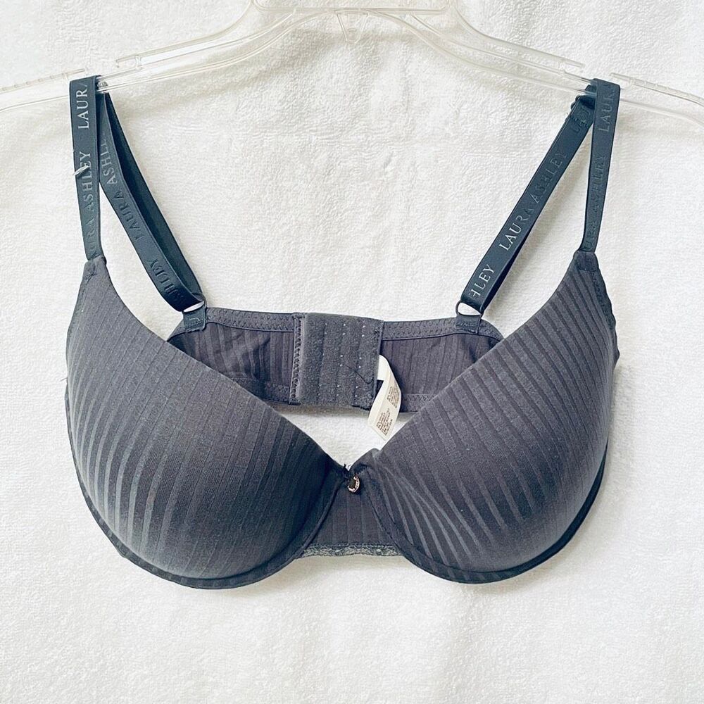 NWT 3 Laura Ashley 42D Comfort Push Up Soft Floral Cream Grey Underwire Bras - Picture 7 of 16